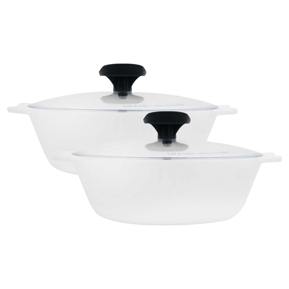 Borosil White Casserole Set