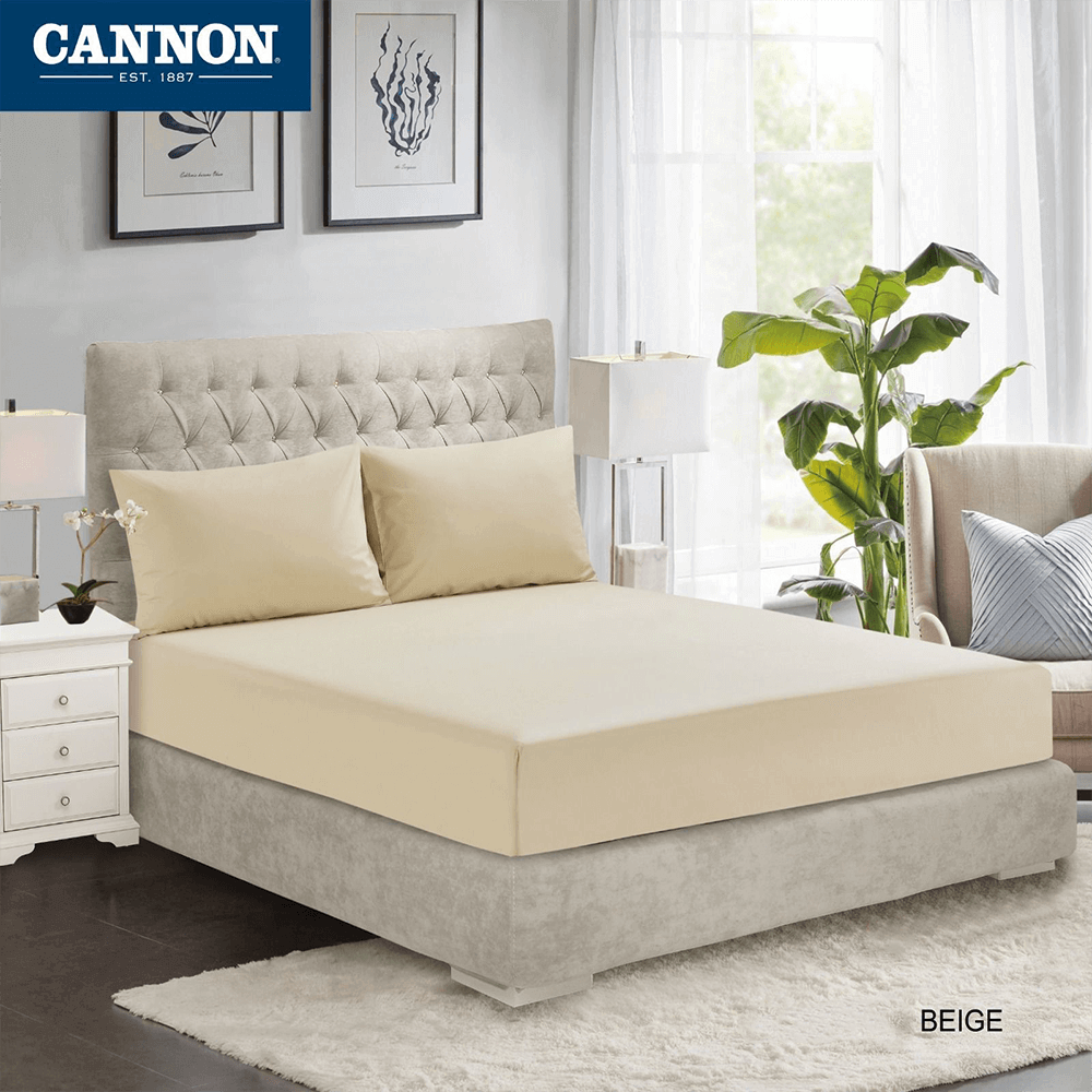CANNON (T) FLT PLN COTTON B/SHT 2PC BEG