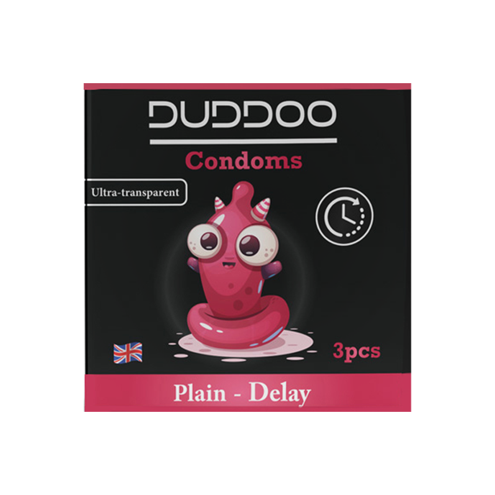 DUDDOO Plain Condoms 3PCs/Pack  (Delay)