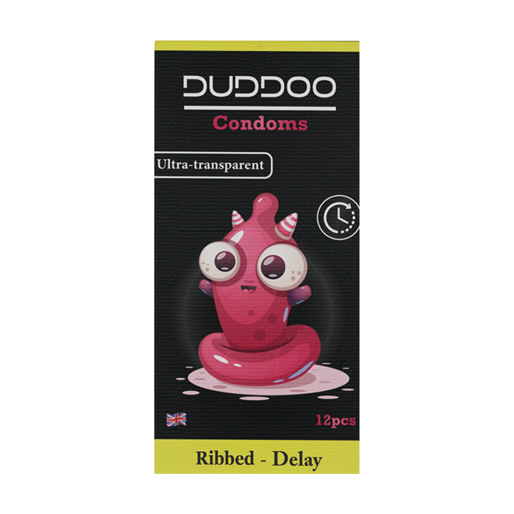 DUDDOO Ribbed Condoms 12PCs/Pack(Delay)