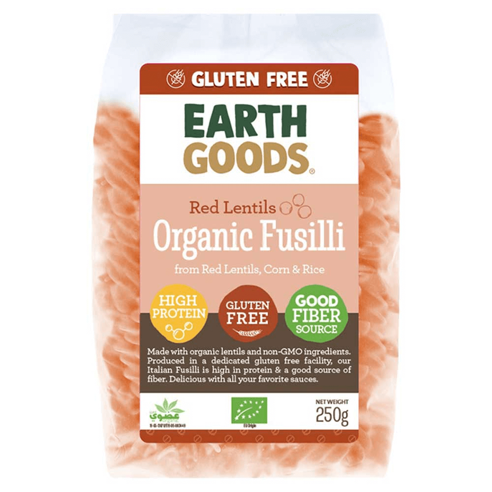 Earth Goods Organic Red Lentil Fusilli Pasta