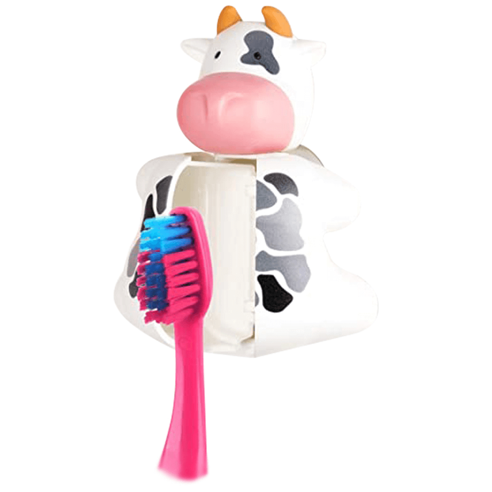 Flipper Fun Toothbrush Holder - Cow Design
