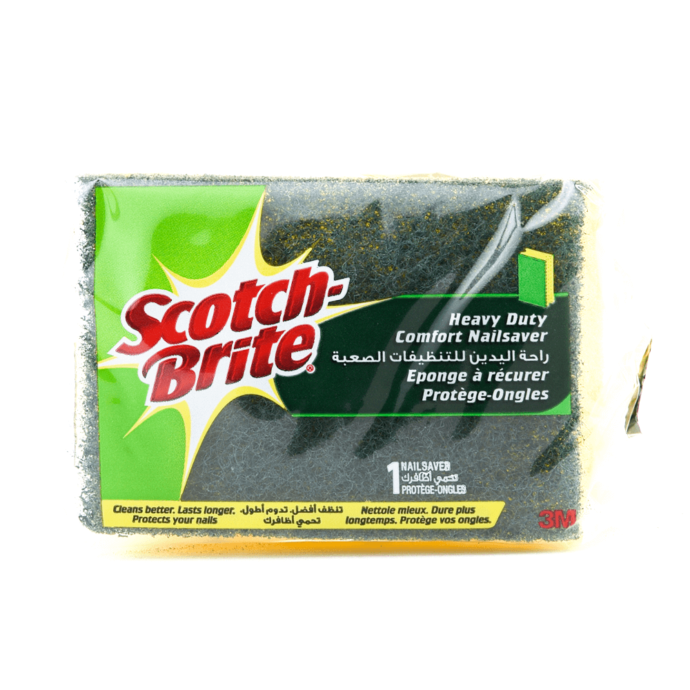 [KW003642] Scotch Brite Heavy Duty Comfort Nail Saver Sponge