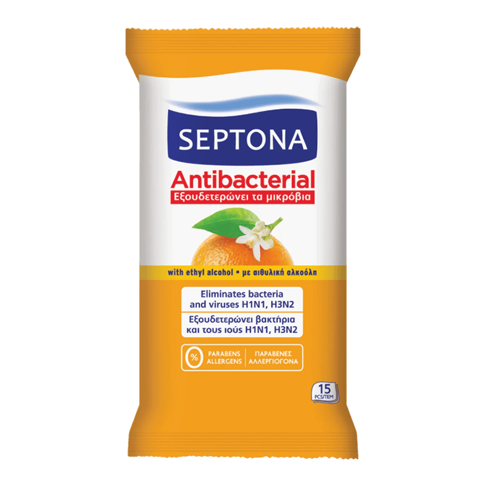 Septona Refreshing Anti-bacterial Orange Wet Wipes