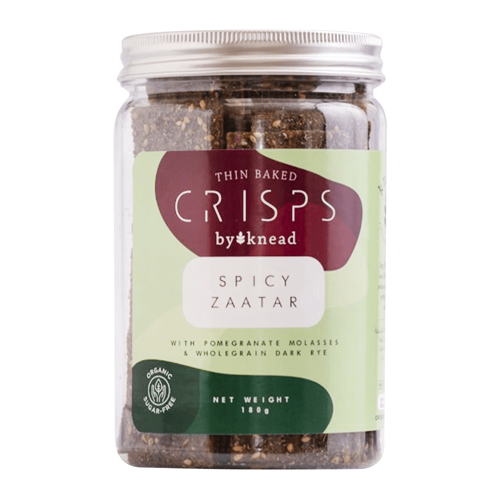 Knead Organic Spicy Zaatar With Pomegranate Molasses Crisps