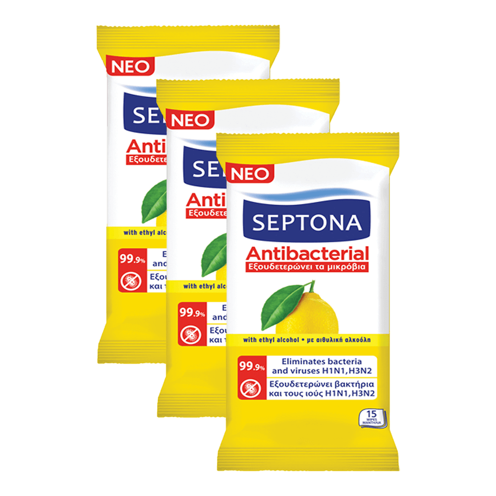 Septona Refreshing Anti-bacterial Lemon Wet Wipes