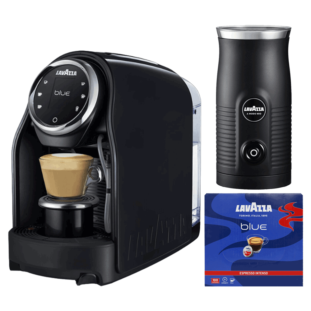 Lavazza Classy Mini Machine+ Lavazza Milk Frother & 1 Assorted Capsul Box