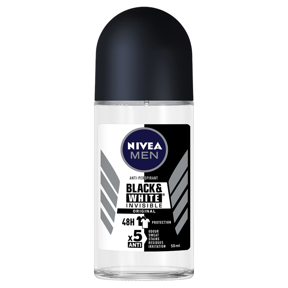 Nivea Invisible Black & White Roll-On Deodorant - Men