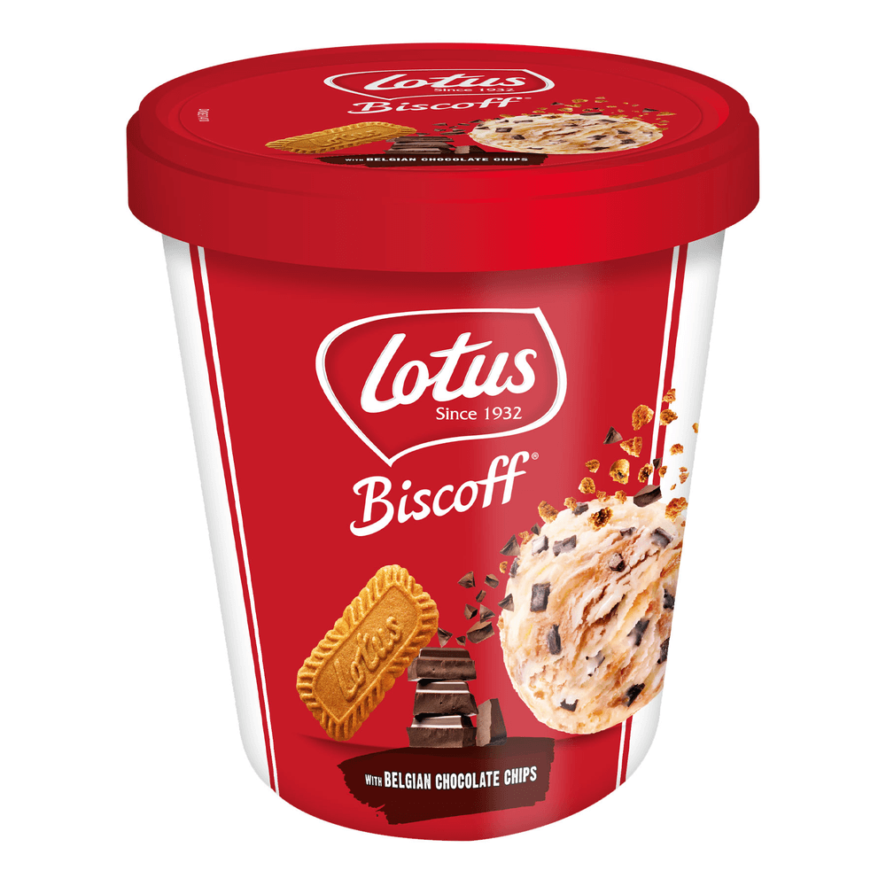 Lotus Biscoff Belgian Choco Chips Ice Cream