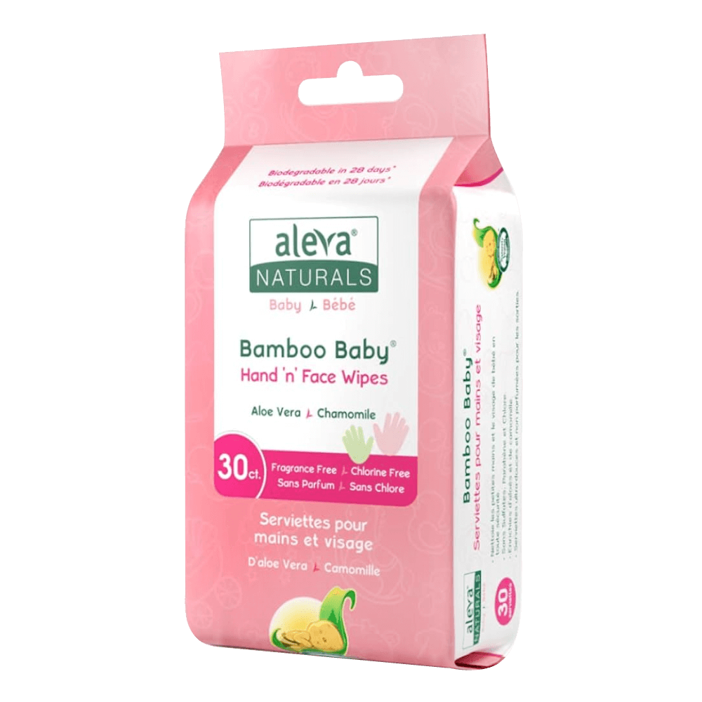 Aleva Naturals Bamboo Hand & Face Wipes