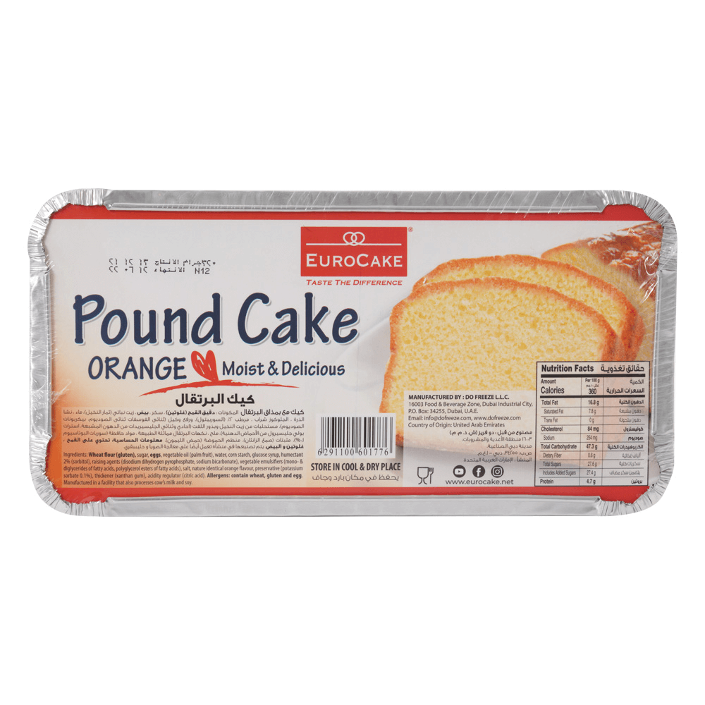 Euro Cake Orange Pound Cake
