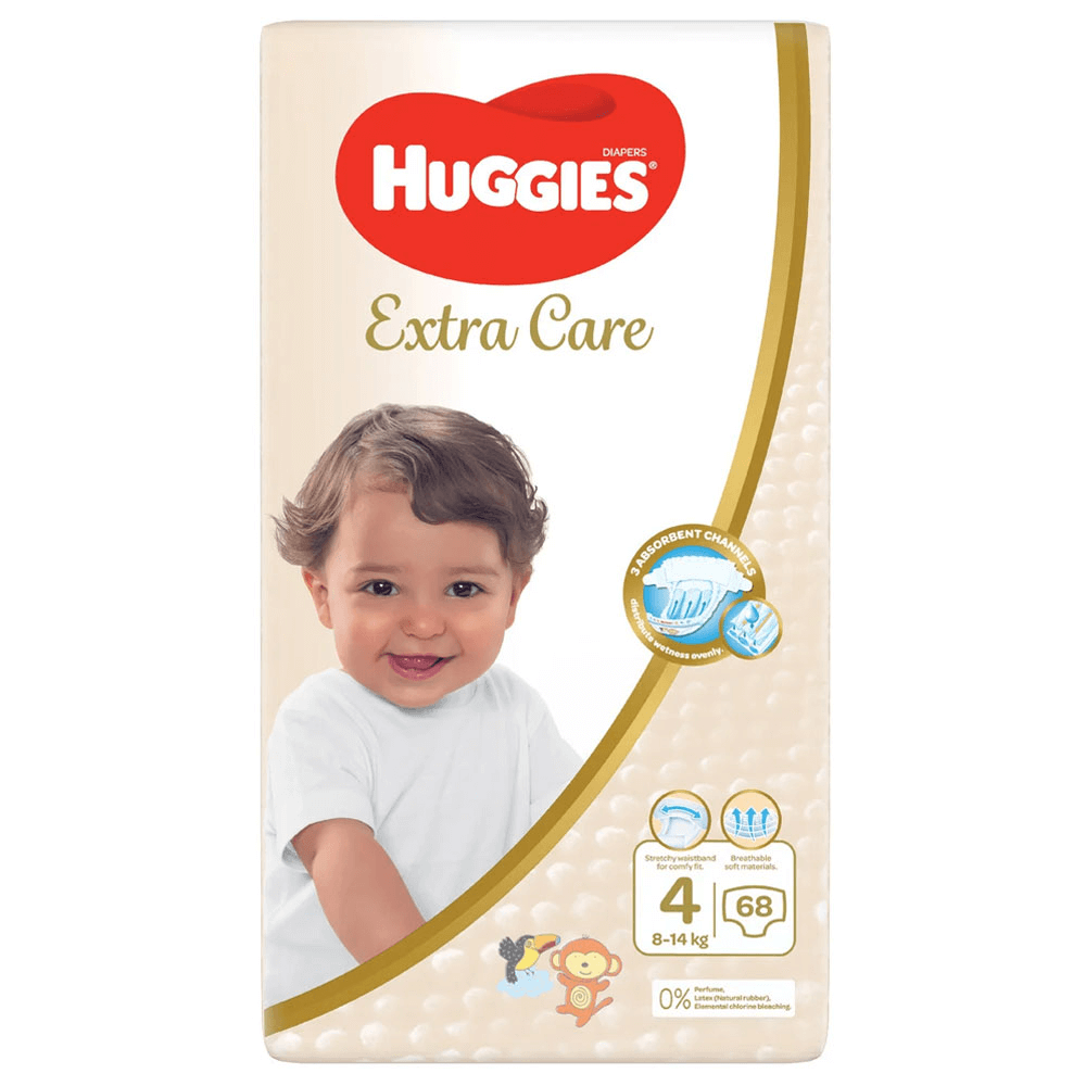 Huggies Size 4 Extra Care Diapers - (8-14 kg)