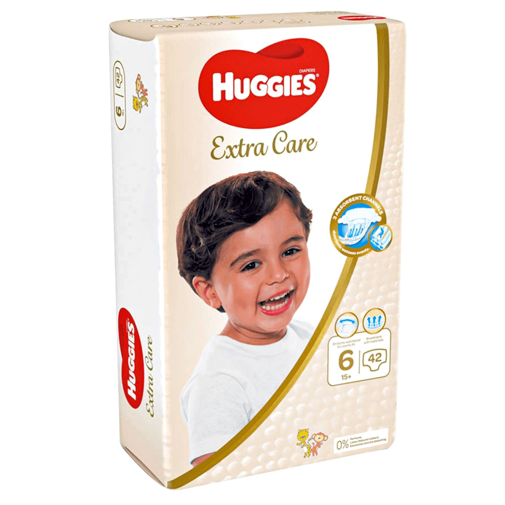 Huggies Extra Care Diapers - Size 6 Jumbo(15+ kg)