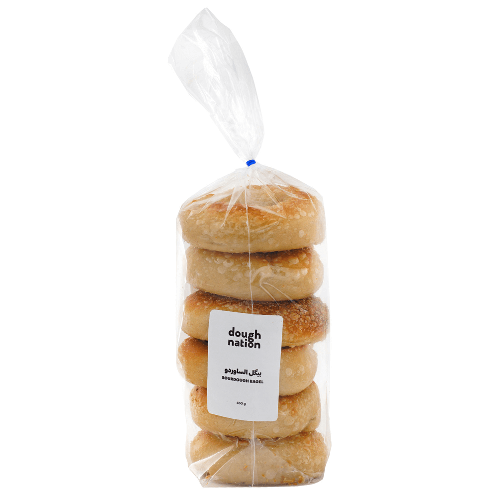 [KW040451] Dough nation Sourdough Plain Bagel 450 gm