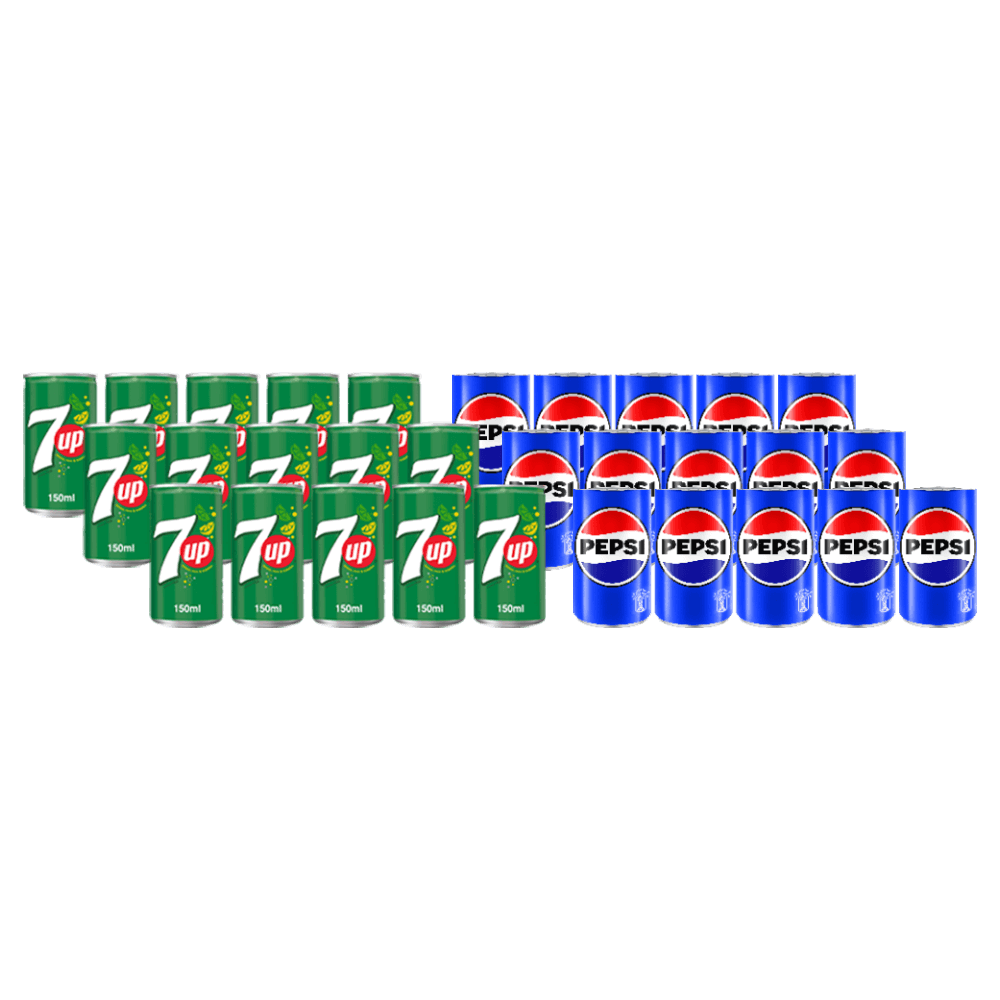 2 in 1 Pepsi Regular and 7 Up Regular 150 ml