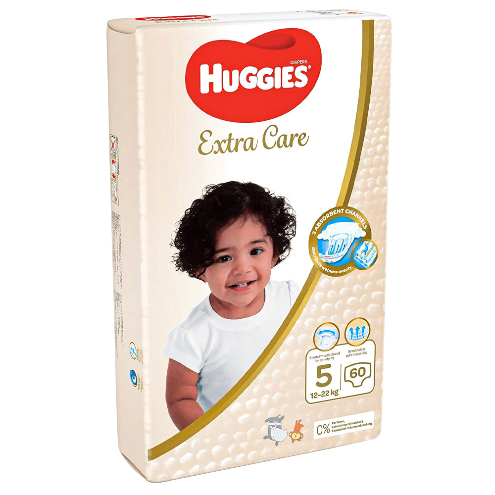 Huggies Extra Care Diapers - Size 5 Jumbo(12-22 kg)