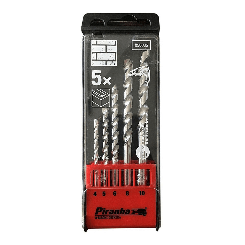 Black & Decker Masonry Drill Bit - Set of 5