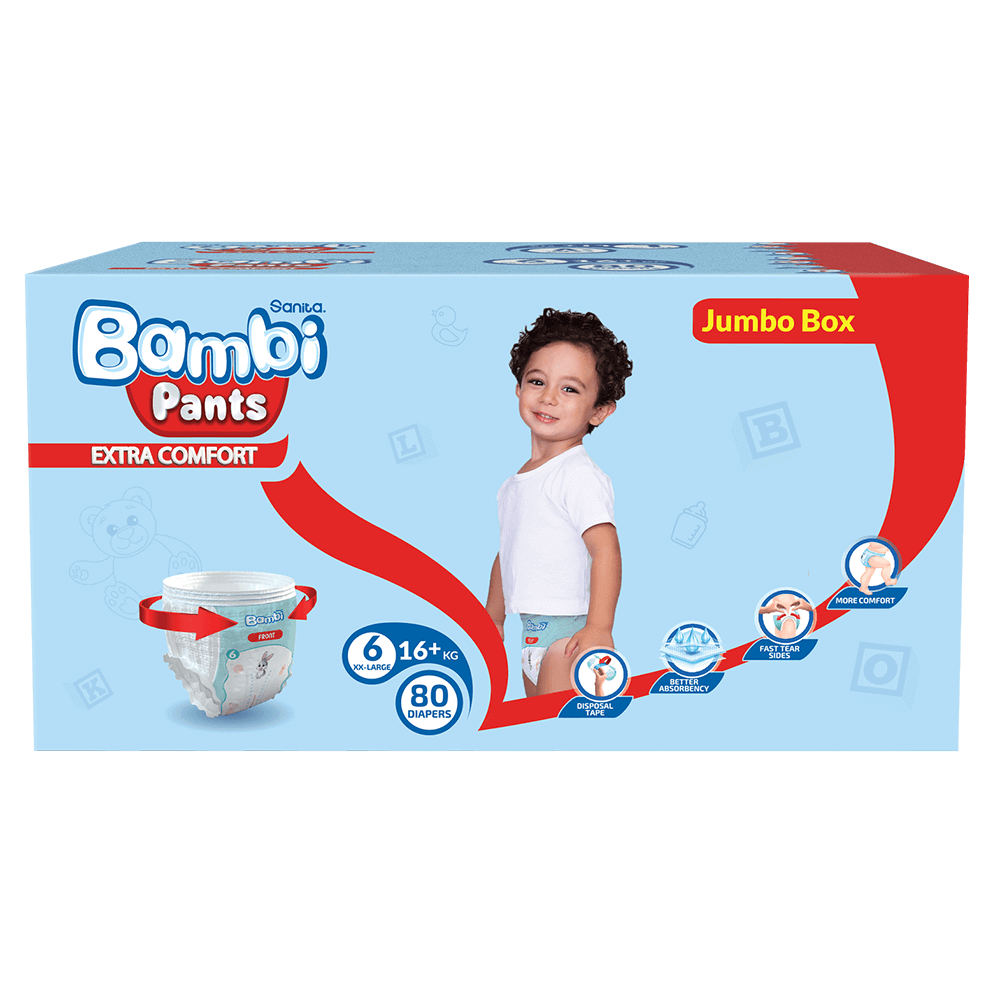 [KW025539] Sanita Bambi Size 6 Pants Diapers - XX-Large (+16 kg)