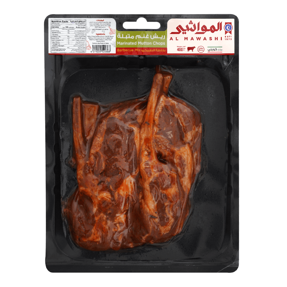 [KW070710] Al Mawashi Marinated Mutton Chops (Bbq Mix) 4 Pcs 400 Gm