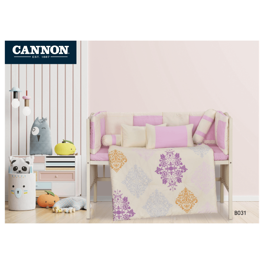 Cannon Cotton Baby Crib Comforter Set - Damask
