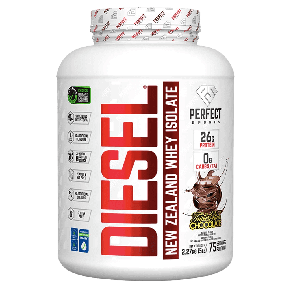 Perfect Sports Diesel Chocolate Wafer Crisp Whey Isolate Powder Supplement