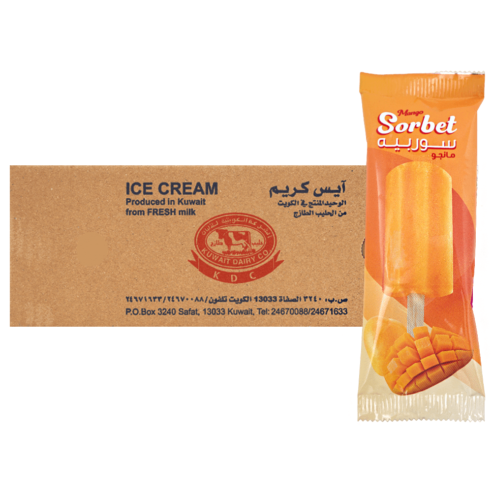 [KW065195] Kdcow Sorbet Mango Sticks Ice Cream