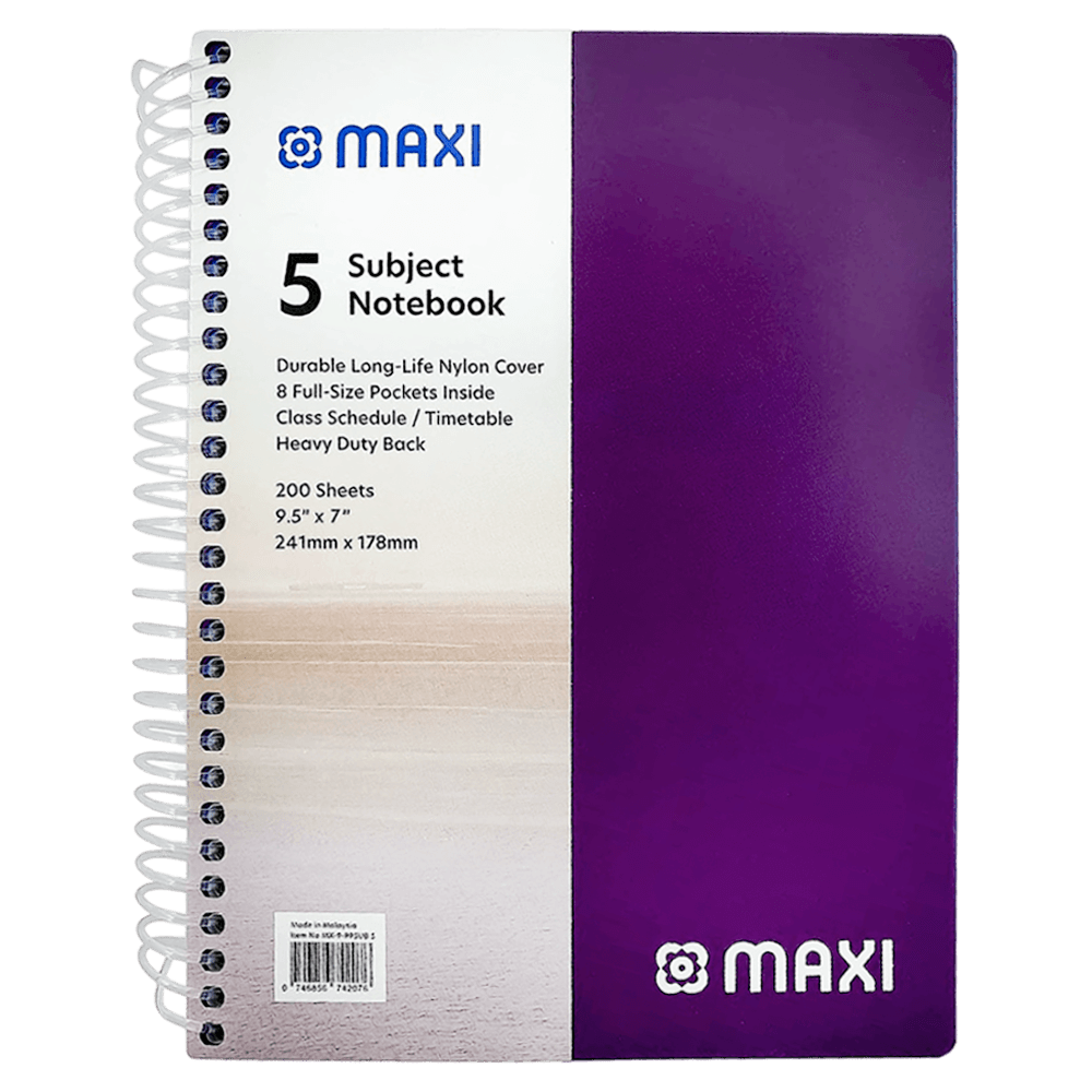 Maxi 5 Subject Notebook
