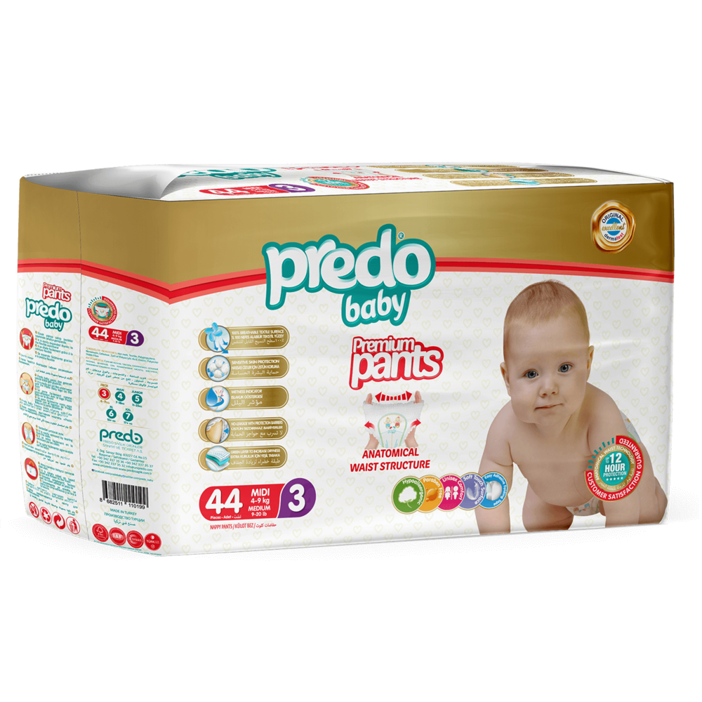 Predo Size 3 Baby Pants Diapers (4-9 kg)