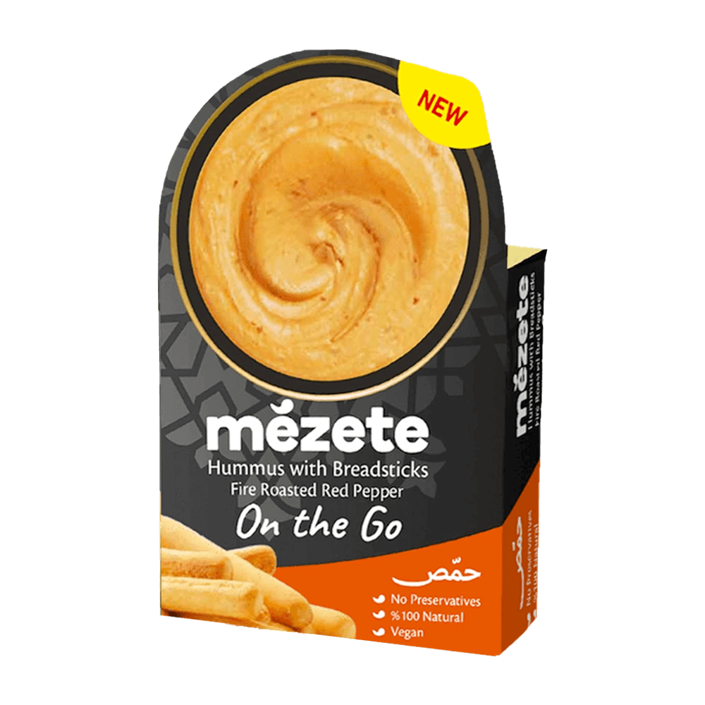 [KW069187] Mezete Fire Red Pepper Hummus With Breadsticks