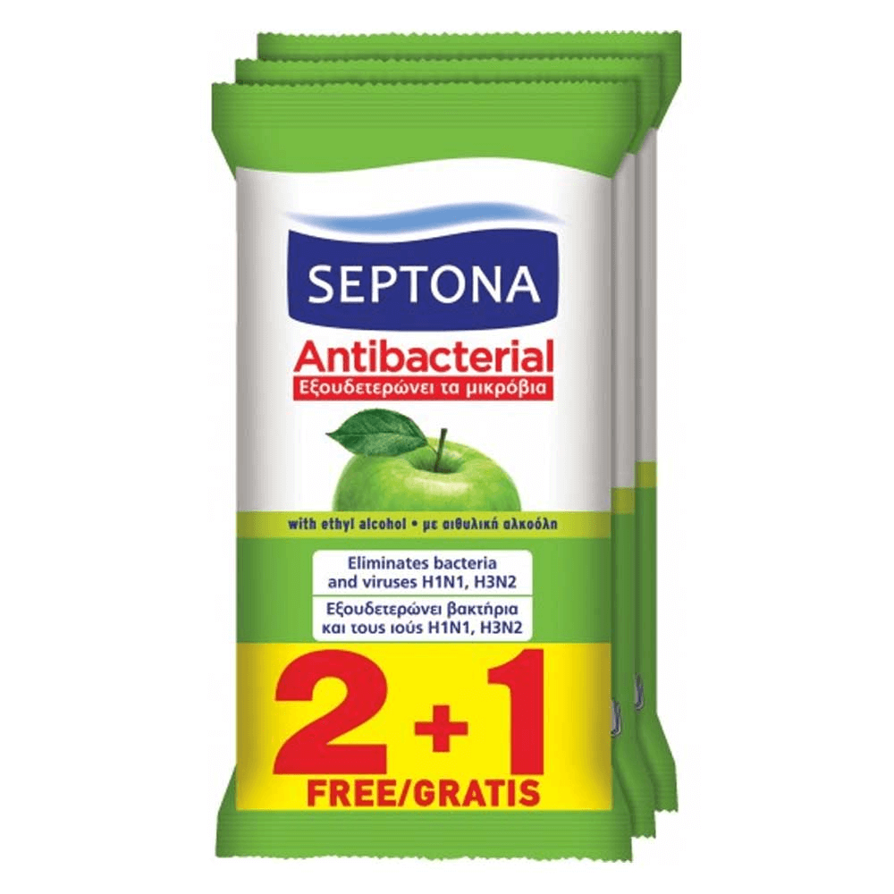 [KW062073] Septona Green Apple Antibacterial Refreshing Wipes
