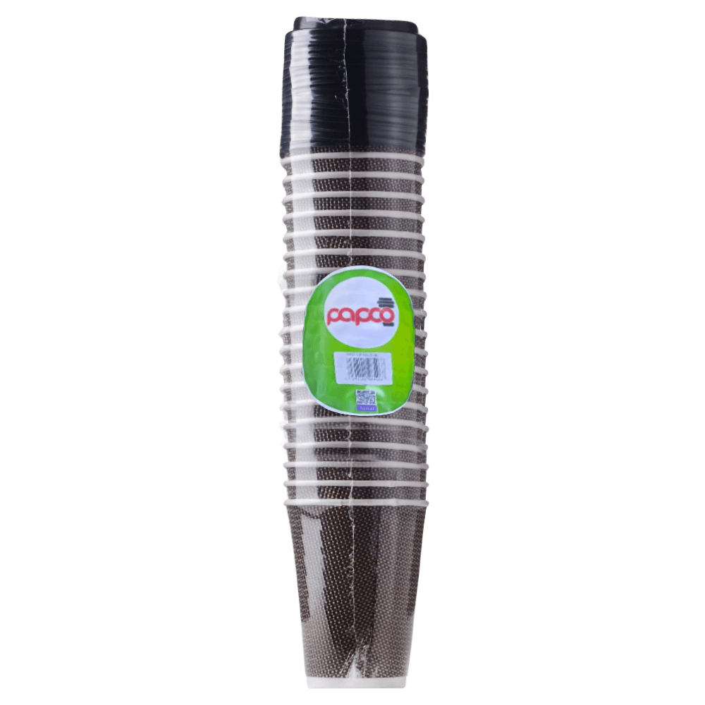 Papco RIPPLED PAPER CUPS +LIDS 8 OZ