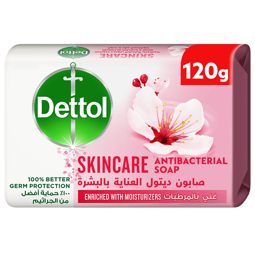 Dettol Skincare Anti-Bacterial Soap With Rose & Sakura Blossom Scent
