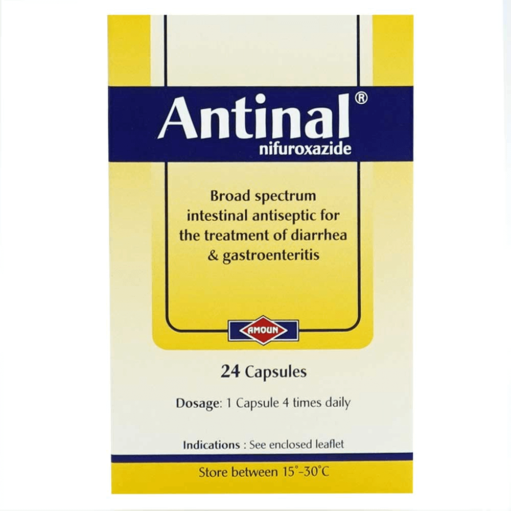 Antinal 200 mg Diarrhea & Gastroenteritis Treatment Capsules