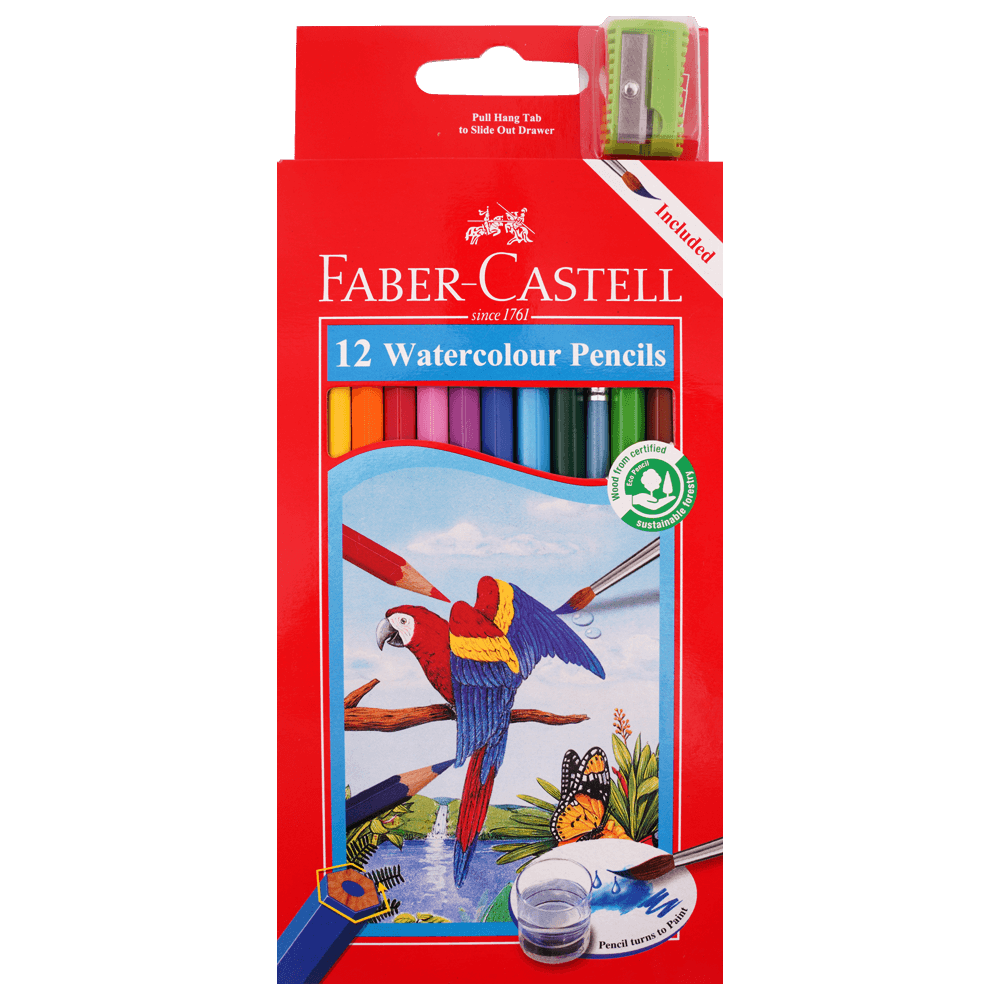 [KW068507] Faber Castell Watercolor Pencils & Sharpener