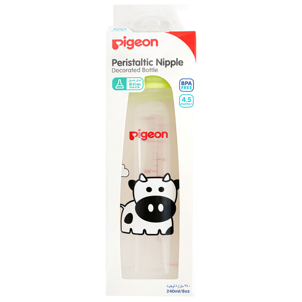 Pigeon Peristaltic Nipple Slim Neck Plastic Bottle