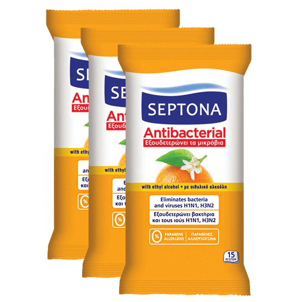 Septona Orange Blossom Antibacterial Refreshing Wipes