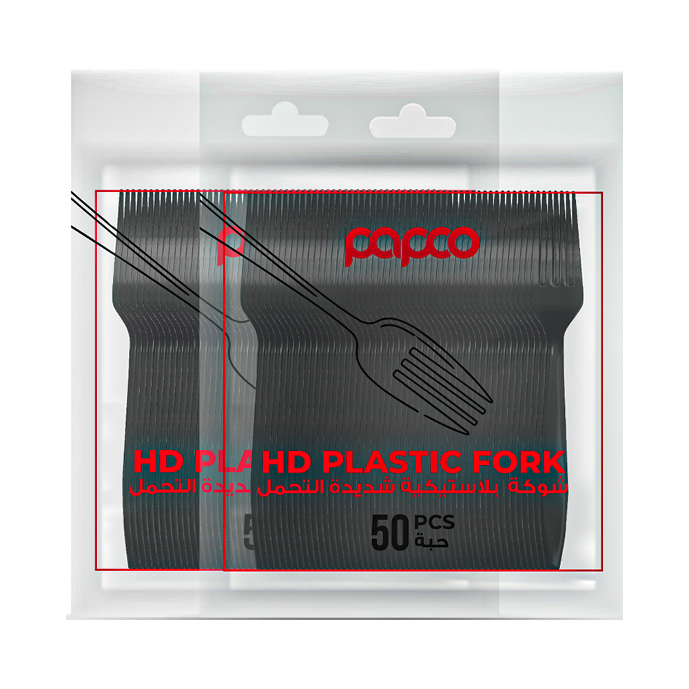 Papco Black Plastic Forks
