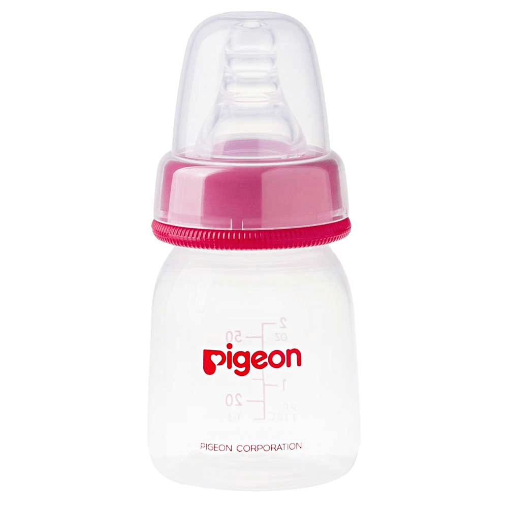 Pigeon Plastic Feeding Bottle With Transparent Cap