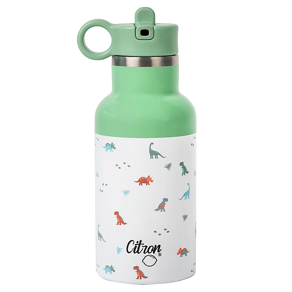 Citron Dino Triple Wall Insulated Stainless Steel Water Bottle