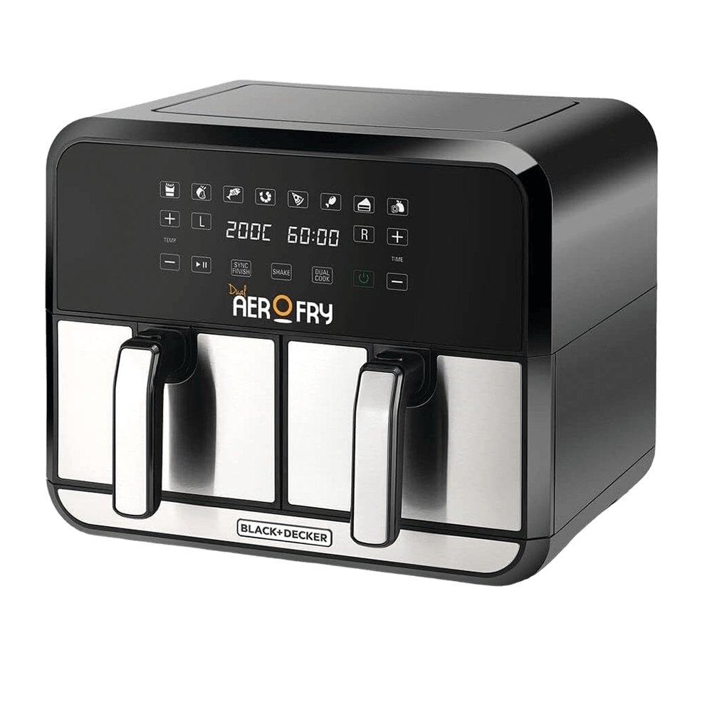 [KW073217] Black & Decker Dual Basket Air Fryer 4L + 4L