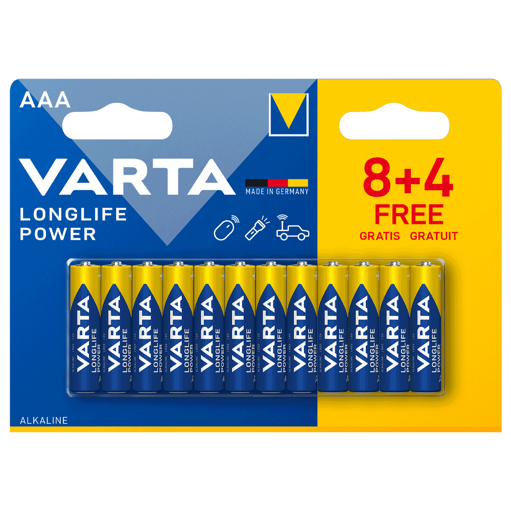 [KW086941] Varta LONGLIFE POWER 8+4 AAA