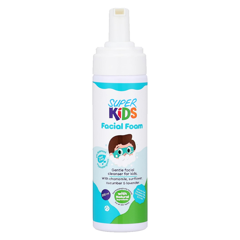 Kid's friendly Facial foam wash made with natural ingredients