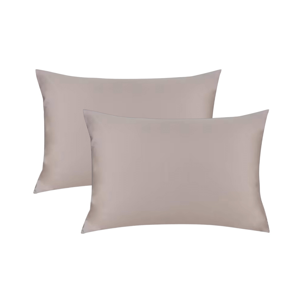 [KW083258] CANNON PREMIUM COTTON SOLID LINE P/CASE 2PC BEIGE