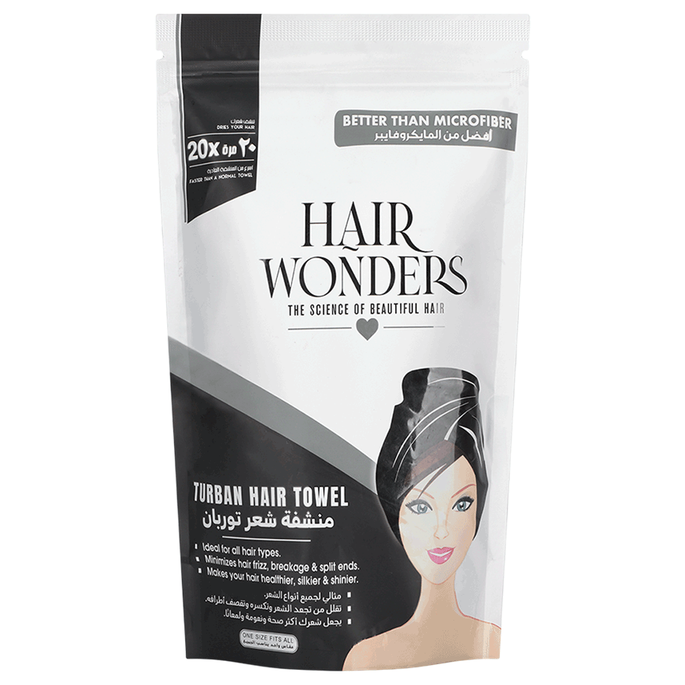 [KW086480] Turban Hair Towel (20x Faster) -  Black