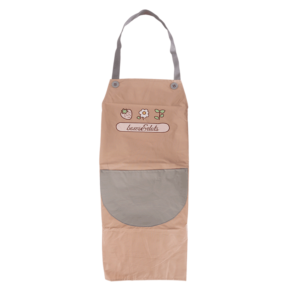 [KW086503] Kitchen apron water and oil repellent in pink and gray