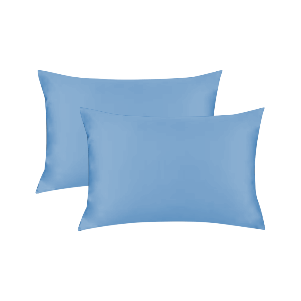 CANNON PREMIUM COTTON SOLID LINE P/CASE 2PC BLUE