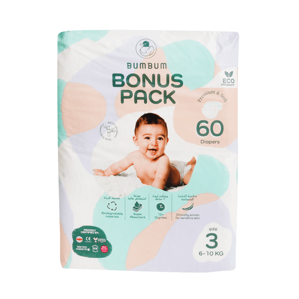 Bumbum Diapers Mega Pack Size 3 (60 pcs)
