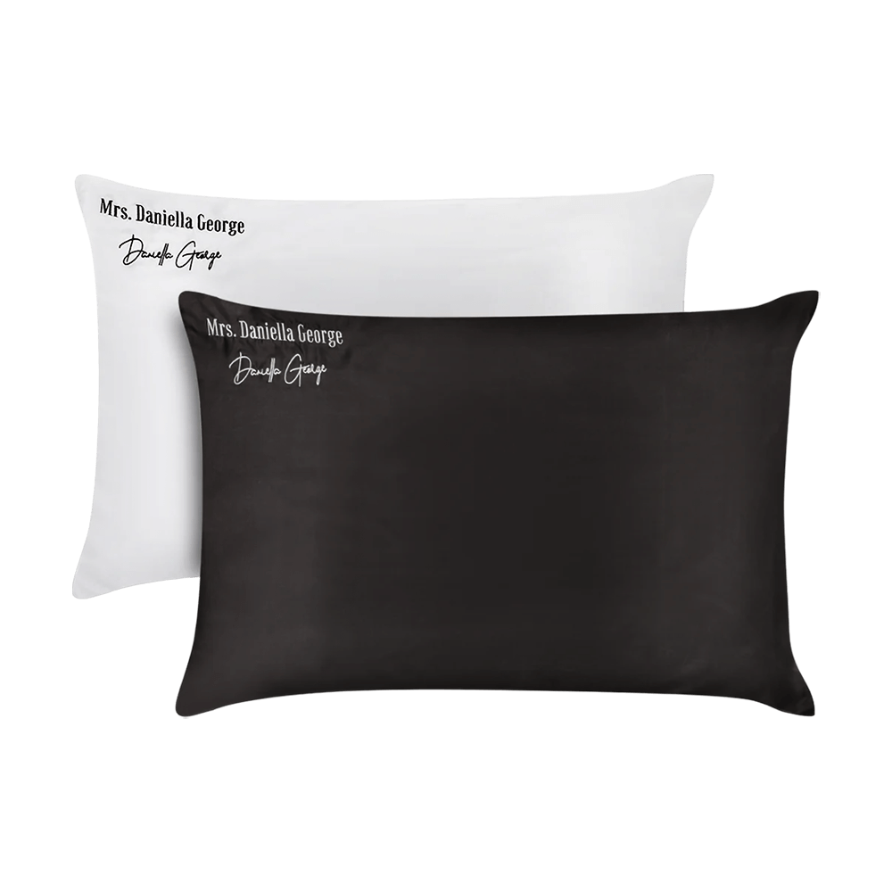 [KW071024] Luxury Satin Pillowcase - Dual Color (Grey & White)