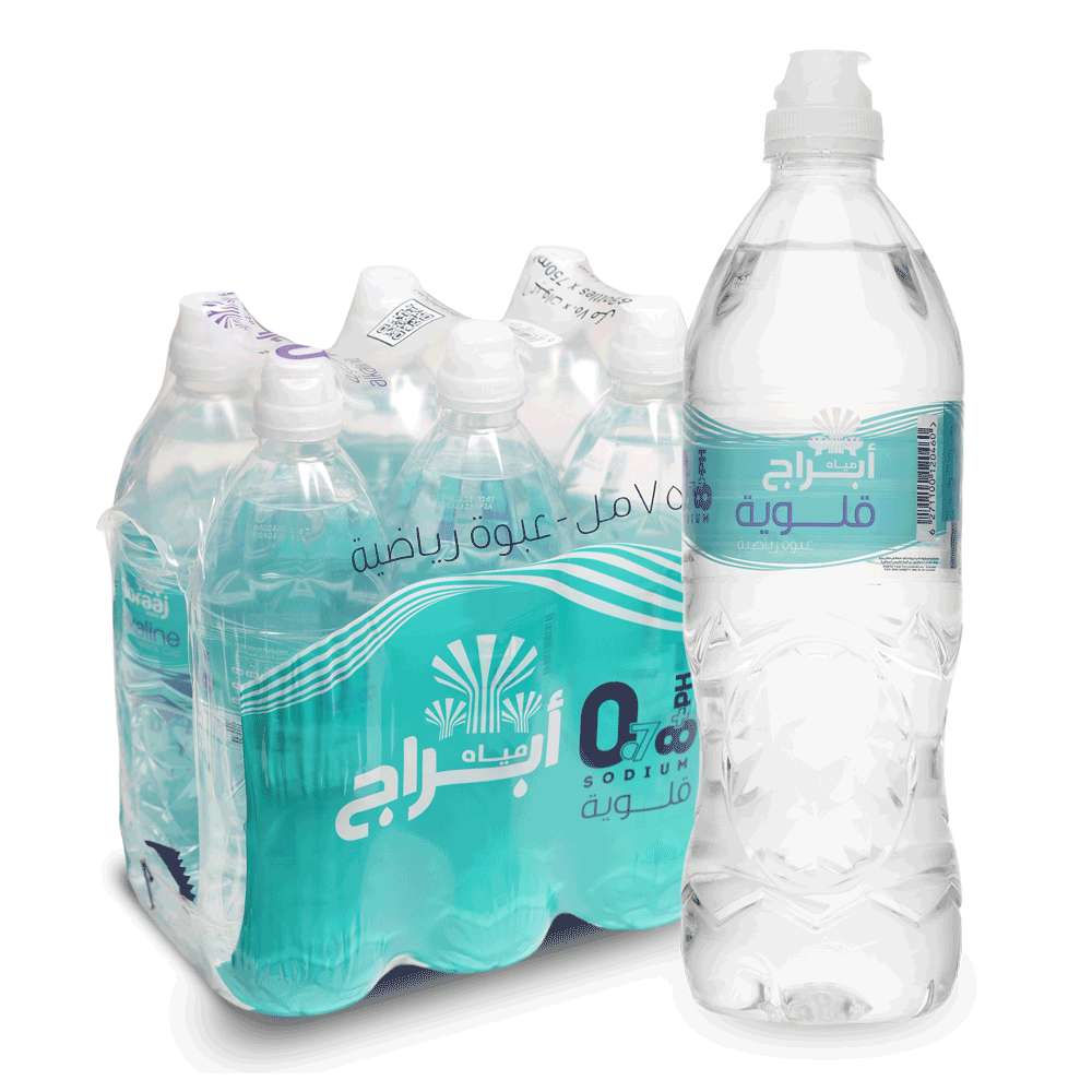 ABRAAJ ALKALINE PH8+ WATER SPORT CAP 750MLX6