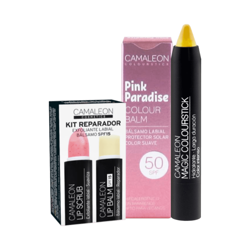 MAGIC LIPSTICK YELLOW LIPE BALM RED SPF 50 LIP SCRUB &BALM STRAWBERRY